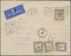 Br Palästina - Portomarken: 1940. Air Mail Envelope (small Stains) Written From London Addressed ToTel-Aviv Bearing Grea - Palestina