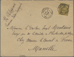 Br Philippinen: 1879. Envelope Addressed To The French Scientific Mission In Manila, Philippines Bearing French Type Sag - Filippine