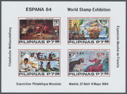 ** Philippinen: 1984, ESPANA '84 World Stamp Exhibition S/s, Imperforated, Rare - Philippines