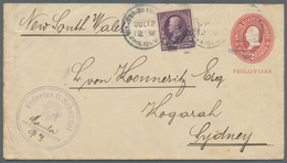 GA Philippinen: 1900. United States Postal Stationery Envelope 2c Red Overprinted 'Philippines' Upgraded With Yvert 178, - Filippine