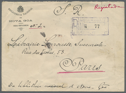 Br Portugiesisch-Indien: 1911. Registered Envelope Addressed To France Bearing Portuguese Lndia Yvert 183, 1t Carmine (4 - Inde Portugaise