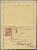 GA Portugiesisch-Indien: 1912/13, Letter Card Reply ("RESPOSTA") 1 T. Canc. "NOVA GOA 22 MAR 12"; And Letter Card With P - Portuguese India