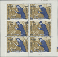 ** Ras Al Khaima: 1965/1966, J.F.Kennedy, Both Issues (without/with Overprint), Each As Mini Sheets Of Six Stamps With P - Ras Al-Khaima