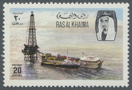 ** Ras Al Khaima: 1971, 20d. "Oil Rig/Supply Boat" Unmounted Mint. - Ras Al-Khaima