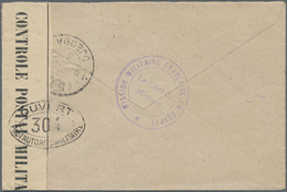 Br Saudi-Arabien - Hedschas: 1916. Stampless Envelope Addressed To France Cancelled By Circular 'Mission Militaire Franc - Arabia Saudita