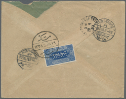 Br Saudi-Arabien - Hedschas: 1920. Envelope (faults/flap Partly Missing) Addressed To France Bearing Yvert 12, 1p Blue T - Arabia Saudita