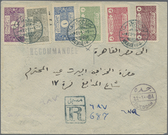 Br Saudi-Arabien - Nedschd: 1928. Registered Envelope Addressed To Egypt Bearing Hejaz SG 254, ¼ Pia Violet, SG 255, ½ P - Arabie Saoudite