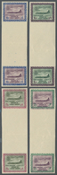 ** Saudi-Arabien: 1960, "Definitive Convair 440", 1, 2, 4 And 8 Pia In Vertical Gutter Pairs, Imperf On Thick Yellowish - Arabie Saoudite