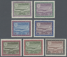 ** Saudi-Arabien: 1968-71, Airmails Seven Values Mint Never Hinged, Sc. C88-C93, Michel Catalogue Value 180,- Euro - Arabia Saudita
