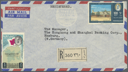 Br Schardscha / Sharjah: 1964: Registered Airmail Cover From Sharjah To Hamburg Cancelled 9.11.64 Bearing Sharjah & Depe - Sharjah
