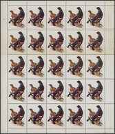 ** Schardscha / Sharjah: 1972, Birds, 20dh. "Black Grouse" Showing Variety "Missing Value And Country Name", Complete Sh - Sharjah