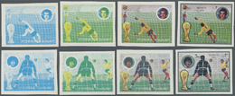 ** Schardscha / Sharjah: 1973, Football World Championship '74, 10dh., 30dh. To 3r., Eight Values With Four Imperforate - Sharjah