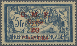 * Syrien: 1920, 20pi. On 5fr. With Red Overprint, Mint O.g. Previously Hinged, Signed Stolow Etc. Maury 30. - Syrie