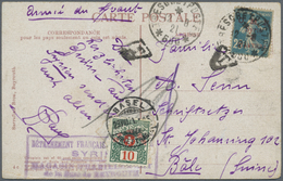 Br Syrien: 1921. Picture Post Card Of 'Beyrouth, Port' Addressed To Switzerland Endorsed 'Armee Du Levant' Bearing Syria - Syrie