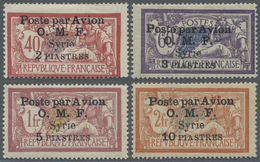 * Syrien: 1922, Airmails, "Poste Par Avion" Overprints, Complete Set Of Four Values, Mint O.g. With Hinge Remnants. Maur - Syrie