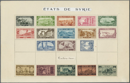 Syrien: 1925. Epreuve D'artiste Collective "États De Syrie" (collage) For 1925 Definitives Issue And 1925 Postage Due St - Syrie