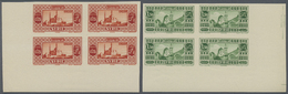 ** Syrien: 1930/1936, Definitives "Views Of Syria", Complete Set Of 23 Values, Marginal IMPERFORATE Blocks Of Four, Unmo - Syrie