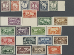 ** Syrien: 1930, Landscapes 22 Imperf Stamps, Few With Margin, Mint Never Hinged In Very Good Quality, Scarce - Syria