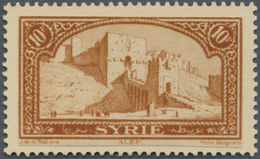 (*) Syrien: 1930/1936, Definitives "Views Of Syria", Design "Fortress Of Aleppo" (used For 1pi. Value), Proof In Brownis - Syrie