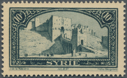 (*) Syrien: 1930/1936, Definitives "Views Of Syria", Design "Fortress Of Aleppo" (used For 1pi. Value), Proof In Greenis - Syrie