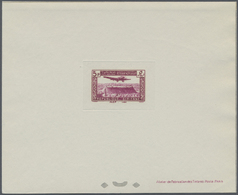 (*) Syrien: 1937, Airmails, Complete Set Of Eight Values As Epreuve De Luxe. Maury PA84/91 - Syrie