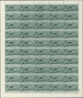 ** Syrien: 1960, World Refugee Year, Both Values Each As Complete Sheet Of 50 Stamps (folded), With Printer's Mark "A/60 - Syria