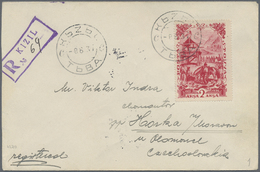 Br Tannu-Tuwa: 1937, 2 A. Tied "KIZIL 8.6.37" To Reg. Cover To CSR With June 24 Backstamp. - Tuva
