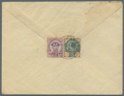 Br Thailand: 1900. Envelope To France Bearing SG 60, 4 On 12a Purple And Carmine And SG 75, 8a Green And Orange Tied By - Tailandia