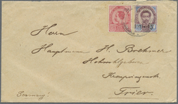 Br Thailand: 1903, Used In Singapore, 10a. On 24a. Lilac/blue And 4a. Carmine On Cover From "SINGAPORE SE 21 1903" To Tr - Thaïlande