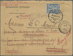 Br Thailand: 1910/1927: Pair Of Covers To Same Passenger 'E.C. Monod' Aboard Different Ships After A Period Of 17 Years, - Thaïlande