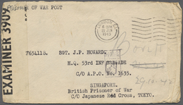 Br Thailand: 1943. Censored Envelope (roughly Opened At Two Sides, Creased) Headed 'Prisoner Of War Post' Addressed To ' - Thaïlande