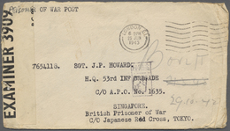 Br Thailand: 1943. Censored Envelope (roughly Opened At Two Sides, Creased) Headed 'Prisoner Of War Post' Addressed To ' - Thailand