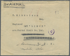Br Thailand: 1946. Censored Envelope To The United States Bearing Yvert 197, 15s Blue (pair), 50s Orange And Green (3), - Thaïlande