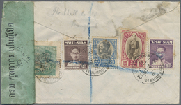 Br Thailand: 1948. Registered Air Mail Envelope (some Faults) Addressed To England Bearing SG 259, 80s Black And Light B - Thaïlande