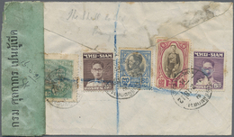 Br Thailand: 1948. Registered Air Mail Envelope (some Faults) Addressed To England Bearing SG 259, 80s Black And Light B - Thailand