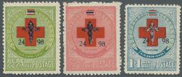 ** Thailand: 1955. Red Cross Fair SG 370/372, Fine Unmounted Set Of Three. (Tropical Gum) Scarce. - Thaïlande