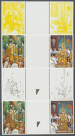 ** Thailand: 1996. Progressive Proof (9 Phases Inclusive Original) In Horizontal Gutter Pairs For Two 3b Values Of The G - Thaïlande