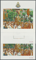 ** Thailand: 1996. Progressive Proof (11 Phases Inclusive Original) For The First Souvenir Sheet Of The Set "King Bhumib - Thaïlande