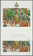 ** Thailand: 1996. Progressive Proof (11 Phases Inclusive Original) For The First Souvenir Sheet Of The Set "King Bhumib - Thailand