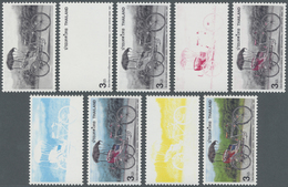 ** Thailand: 1997. Progressive Proof (8 Phases) For The First 3b Value Of The Letter Writing Week Set Showing "Tricycle, - Thaïlande