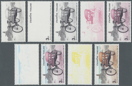 ** Thailand: 1997. Progressive Proof (8 Phases) For The Second 3b Value Of The Letter Writing Week Set Showing "Tricycle - Thaïlande