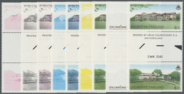 ** Thailand: 1999. Progressive Proof (9 Phases Inclusive Original) In Vertical Gutter Pairs For Two 6b Values Of The Set - Thaïlande