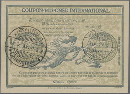 GA Thailand - Ganzsachen: 1913. International Reply Coupon Headed 'Coupon-Reponse International' Cancelled By Bilingual - Thailand