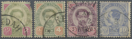 O Thailand - Stempel: KEDAH, Lot Of Four Stamps (some Imperfections) With Postmarks Of Kedah (SG Types A And B). - Thaïlande