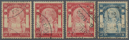 O Thailand - Stempel: KEDAH, Lot Of Four Stamps (slightly Toned) With Postmarks Of Kedah (SG Type C). - Tailandia