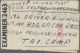 Br Thailand - Besonderheiten: 1943, PRISONER OF WAR MAlL. BURMA THAI RAlLWAY. Stampless Envelope Endorsed ‘Prisone - Thaïlande