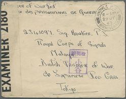 Br Thailand - Besonderheiten: 1943. Censored Envelope Headed 'Prisoner Of War Post/Service Des Prisonniers De Guerre' Ad - Thaïlande