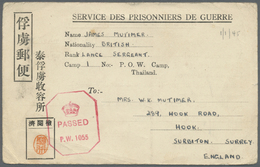 Br Thailand - Besonderheiten: 1944, P.O.W. Card Dated ‘15th May 1944' Written From ‘Lance Sergeant, James Mu - Thailand