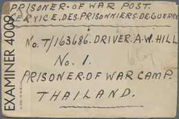 Br Thailand - Besonderheiten: 1944, PRISONER OF WAR MAIL. BURMA THAI RAILWAY. Stampless Envelope Endorsed 'Prisoner Of W - Thaïlande