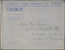 Br Thailand - Besonderheiten: 1945, PRISONER OF WAR MalL. BURMA THAI RAILWAY. Blue Air Letter Written By 'Driver Hill, N - Thailand